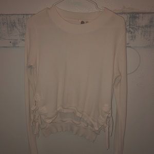Crew neck Free People side tie sweater